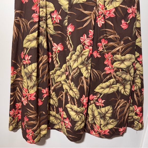 Jones New York Vneck Tropical Floral Print Midi Dress Size 20 - Picture 7 of 9